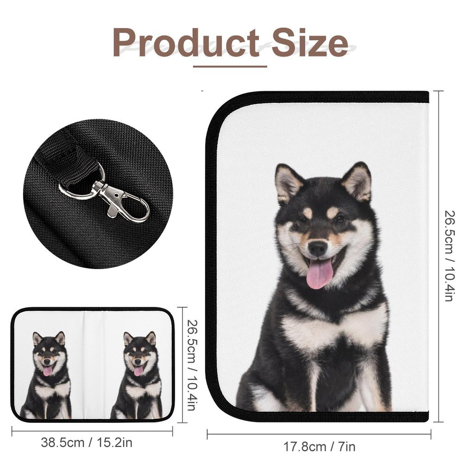 Amazon.co.jp: 母子手帳ケース 柴犬 犬柄 黒柴 マルチケース お薬手帳